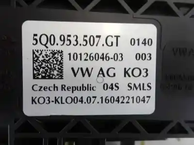 Second-hand car spare part multifunction switch for seat leon (5f1) fr oem iam references 5q0953507gt  5q0953513ae
