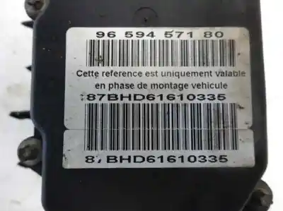 Peça sobressalente para automóvel em segunda mão abs por citroen c4 coupe collection referências oem iam 9649988280  0265231486