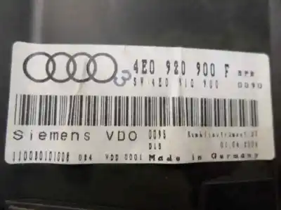 Second-hand car spare part dashboard for audi a8 d3 (4e2, 4e8) 4.0 tdi quattro oem iam references 4e0920900f  110080101008003549
