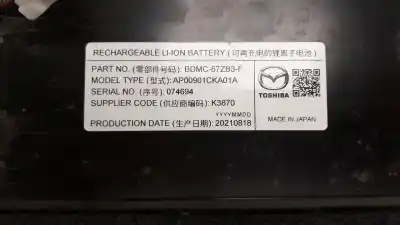 Pezzo di ricambio per auto di seconda mano batteria per mazda 3 sedán (bp) evolution-x riferimenti oem iam bdmc67zb3f  