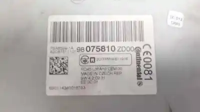 Second-hand car spare part audio system / radio cd for citroen c-elysée exclusive oem iam references 98075810zd  