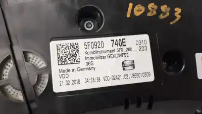 Автозапчастина б/у панель інструментів для seat leon (5f1) 1.2 tsi посилання на oem iam 5f0920740e  a2c12362000
