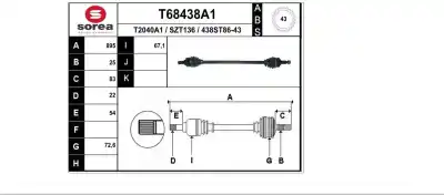 Second-hand car spare part front right transmission for suzuki swift berlina (mz) 1.3 16v cat oem iam references 4410162j00 s3145 t68438a1