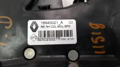 Автозапчастина б/у замок заднього правого дверя для renault megane iv berlina 5p motor 1.2 ltr. - 97 kw tce energy посилання на oem iam 825029865r  