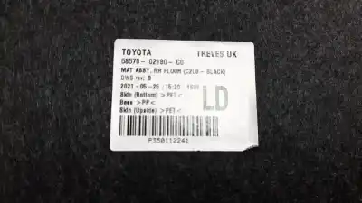 Peça sobressalente para automóvel em segunda mão estofamento da mala por toyota corolla (e21) sedan 1.8 16v hybrid referências oem iam 5857002180  