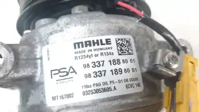 Peça sobressalente para automóvel em segunda mão compressor de ar condicionado a/a a/c por citroen c4 pure tech referências oem iam 9833718880  
