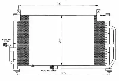 Peça sobressalente para automóvel em segunda mão condensador / radiador de ar condicionado por daewoo matiz 0.8 cat referências oem iam 96314763  35344