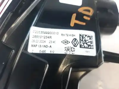 Автозапчасти б/у внутренний правый задний фонарь за renault captur ii techno ссылки oem iam 265501234r  265501234r