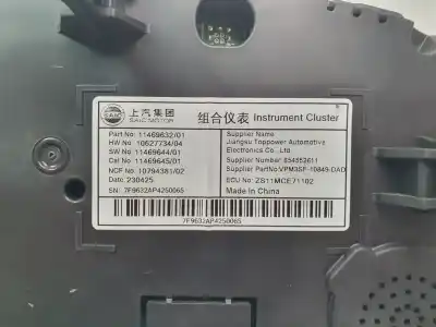 Peça sobressalente para automóvel em segunda mão quadrante por mg zs comfort referências oem iam 11469632  