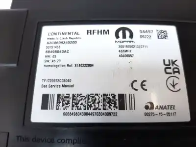 Second-hand car spare part electronic module for jeep compass (m7) longitude fwd oem iam references 50151458  50151458