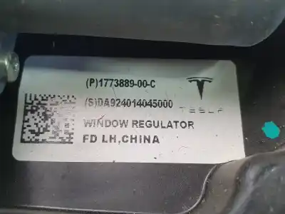 Second-hand car spare part driver left window regulator for tesla model 3 (5yj3) ev oem iam references 177388900c  1a002173a