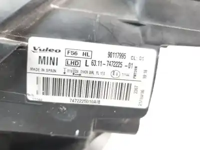 Автозапчастина б/у ліва фара для mini mini (f56) cooper s посилання на oem iam 63117472225  