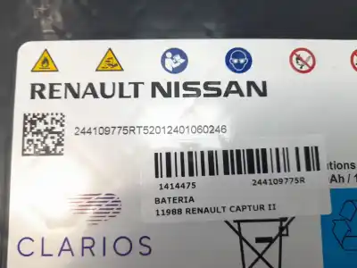 Автозапчастина б/у аккумулятор для renault captur ii techno посилання на oem iam 244109775r  