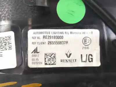 Second-hand car spare part left tailgate light for renault austral techno oem iam references 265550837r  