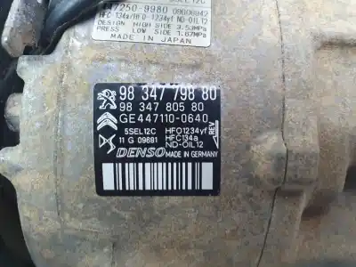 Tweedehands auto-onderdeel airconditioning compressor voor opel corsa f 1.2 (68) oem iam-referenties 9834779880