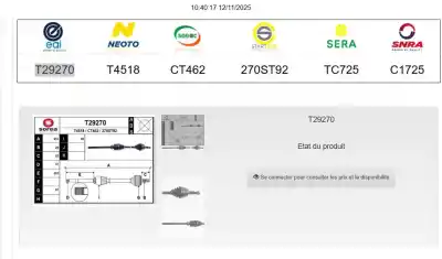Автозапчасти б/у передняя правая трансмиссия за citroen c5 aircross (a_) 2.0 bluehdi 180 (ajehzr) ссылки oem iam 9808076080 c1725 t29270 