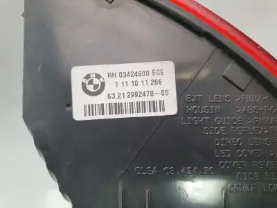 Second-hand car spare part right tailgate light for bmw x1 (e84) sdrive 18 d oem iam references 63212992478 16204702 103f06241770