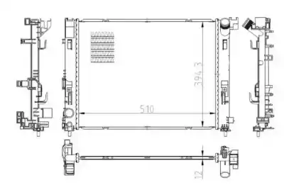 Second-hand car spare part water radiator for renault clio v  oem iam references 214105fa0a 550038 