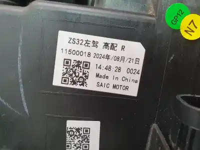 Second-hand car spare part right headlight for mg zs 1.5 hybrid+ oem iam references 11500018  