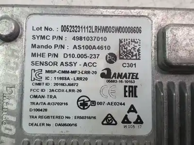Second-hand car spare part electronic module for ssangyong korando (c300) 1.5 oem iam references 4981037010  
