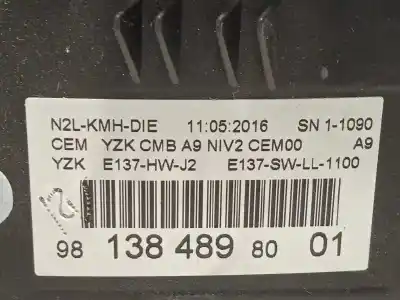 Peça sobressalente para automóvel em segunda mão quadrante por peugeot 208 access referências oem iam 9813848980  