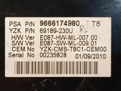 Peça sobressalente para automóvel em segunda mão quadrante por peugeot 5008 premium referências oem iam 9666174980 6103y0 9810462780