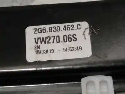 Second-hand car spare part rear right window regulator for volkswagen polo 1.0 tsi oem iam references 2g6839462c 5q0959812d 