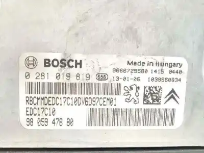 Автозапчасти б/у блок управления двигателем за citroen c3 picasso exclusive ссылки oem iam 9805947680 0281019819 9666729580