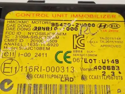 Recambio de automóvil de segunda mano de centralita inmovilizador para kia carens ( ) 1.7 crdi cat referencias oem iam 954202v000  