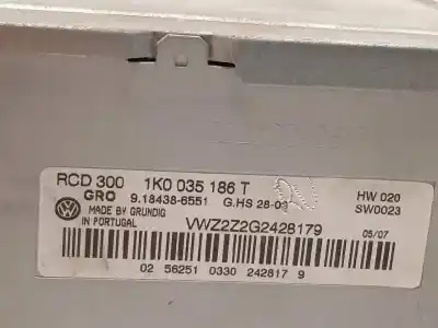 Pièce détachée automobile d'occasion système audio / radiocd pour volkswagen passat berlina (3c2) trendline références oem iam 1k0035186t 1k0035186tgr0 