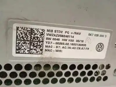 Second-hand car spare part multifunction display for volkswagen caddy furgón/kombi maxi kombi bmt oem iam references 5k7035200d  