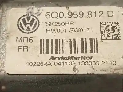 Автозапчастина б/у регулятор скла заднього правого для skoda fabia combi (5j5) 1.9 tdi посилання на oem iam 5j4839402f 6q0959812d 