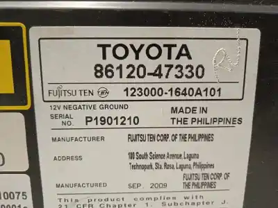 Автозапчастина б/у аудіо система / радіо cd для toyota prius (nhw30) 1.8 16v cat посилання на oem iam 8612047330  