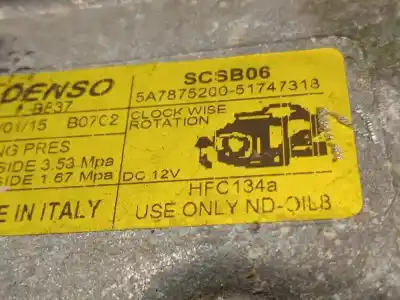 Автозапчастина б/у компресор кондиционера для ford ka (ccu) 1.2 8v cat посилання на oem iam 51747318 scsb06 5a7875200