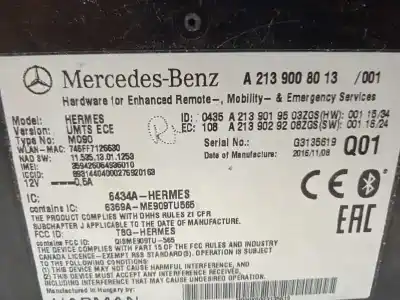 Second-hand car spare part electronic module for mercedes-benz clase e familiar (bm 213) e 220 d (213.204) oem iam references a2139008013 2139008013 
