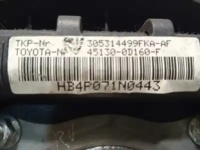 Pezzo di ricambio per auto di seconda mano air bag anteriore sinistro per toyota yaris (ksp9/scp9/nlp9) básico riferimenti oem iam 451300d160f  451300d160b0