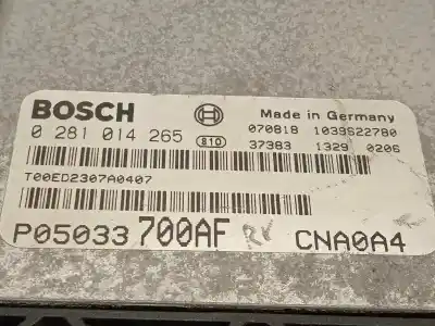 Tweedehands auto-onderdeel ecu motorcontroller voor dodge avenger 2.0 16v crd cat oem iam-referenties p05033700af 0281014265 k05033700af