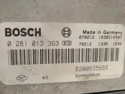 Peça sobressalente para automóvel em segunda mão centralina de motor uce por renault master ii ph. 2 pritsche/fgst 2.5 dci diesel cat referências oem iam 8200635663 0281013363 