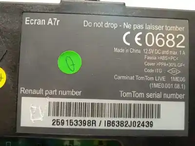 Second-hand car spare part multifunction display for renault laguna coupe monaco gp oem iam references 259153398r  