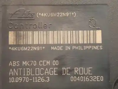 Pièce détachée automobile d'occasion abs (système anti-blocage des roues) pour peugeot 207 1.6 16v hdi références oem iam 9662150680 10020700774 10097011263