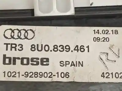 Автозапчасти б/у регулятор стекла заднего левого за audi q3 (8ug) attraction ссылки oem iam 8u0839461 8k0959811a tr38u0839461