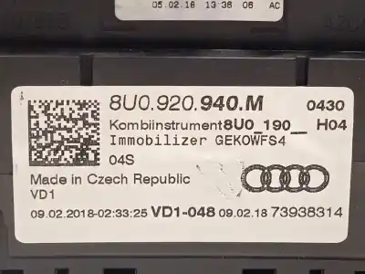 Автозапчасти б/у приборная доска за audi q3 (8ug) attraction ссылки oem iam 8u0920940m  