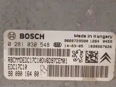 Second-hand car spare part ecu engine control for peugeot 308 active oem iam references 9808016480 0283030548 9666729580