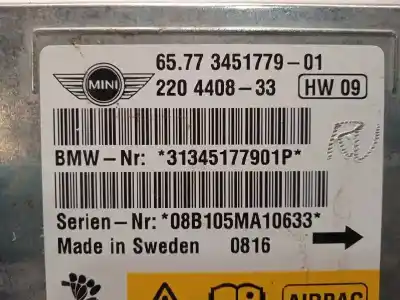 Second-hand car spare part airbag control unit for bmw mini (r56) one oem iam references 65773451779  