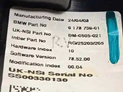 Peça sobressalente para automóvel em segunda mão quadrante por bmw mini (r56) one referências oem iam 9178739 62109325809 