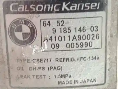 Pezzo di ricambio per auto di seconda mano compressore aria condizionata per bmw x5 (e70) xdrive30d riferimenti oem iam 64529185146  