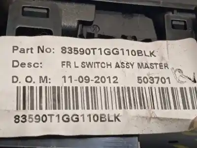 Pièce détachée automobile d'occasion commande de lève vitre avant gauche pour honda cr-v comfort 4x4 références oem iam 83590t1gg110blk  