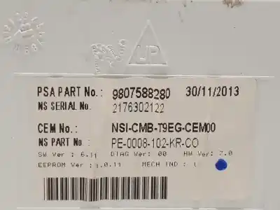 Peça sobressalente para automóvel em segunda mão quadrante por peugeot 308 active referências oem iam 9807588280  