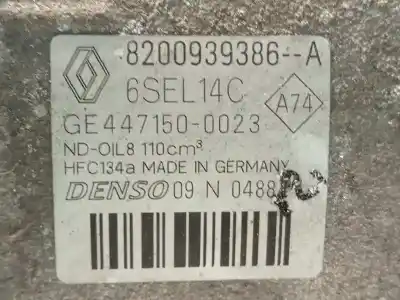 Автозапчастина б/у компресор кондиционера для renault scenic iii authentique посилання на oem iam 8200939386  