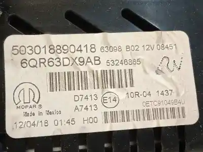 Pezzo di ricambio per auto di seconda mano pannello degli strumenti per jeep compass 2.0 crd cat riferimenti oem iam 6qr63dx9ab  503018890418